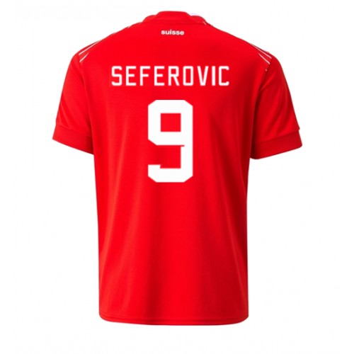 Schweiz Haris Seferovic #9 Hemmatröja VM 2022 Kortärmad